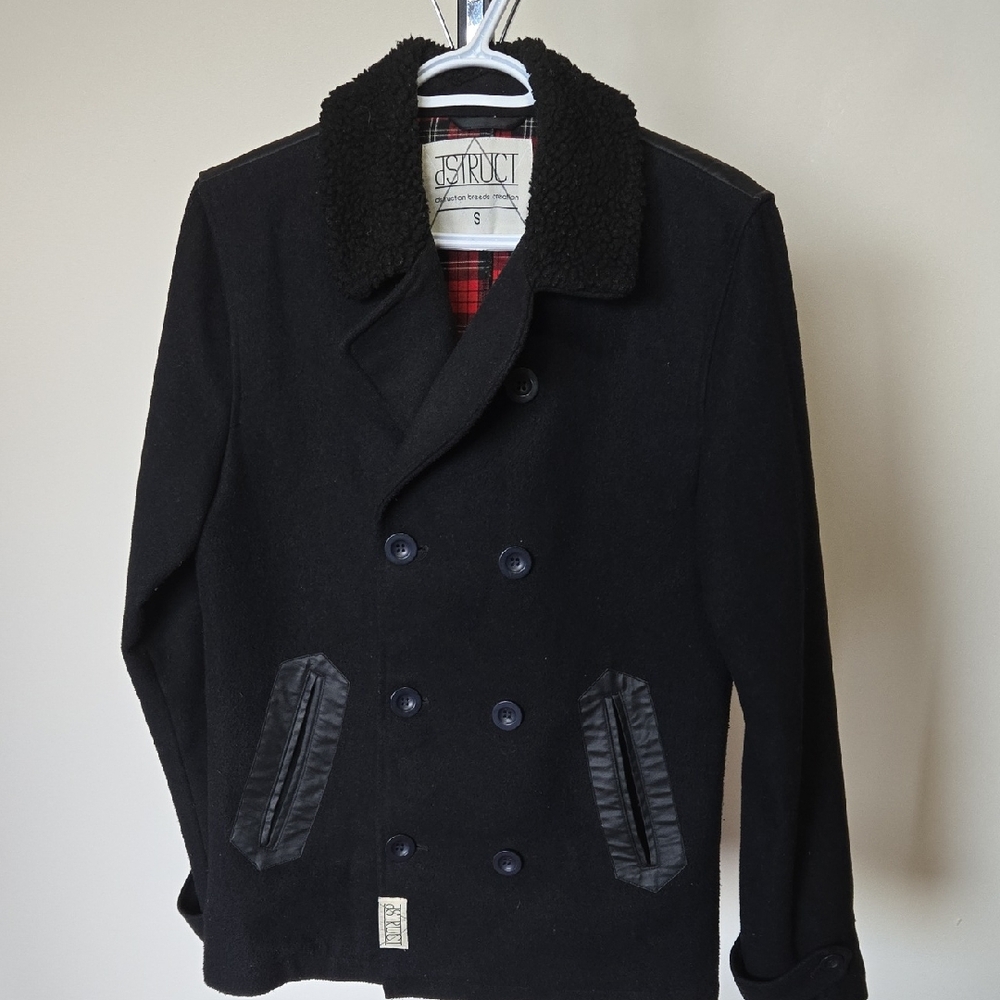 Men's Black Pea Coat